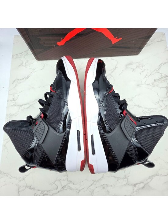 Nike Air Jordan Flight 45 High Bred Mens Size 13 Black Varsity Red White Sneaker main image 7